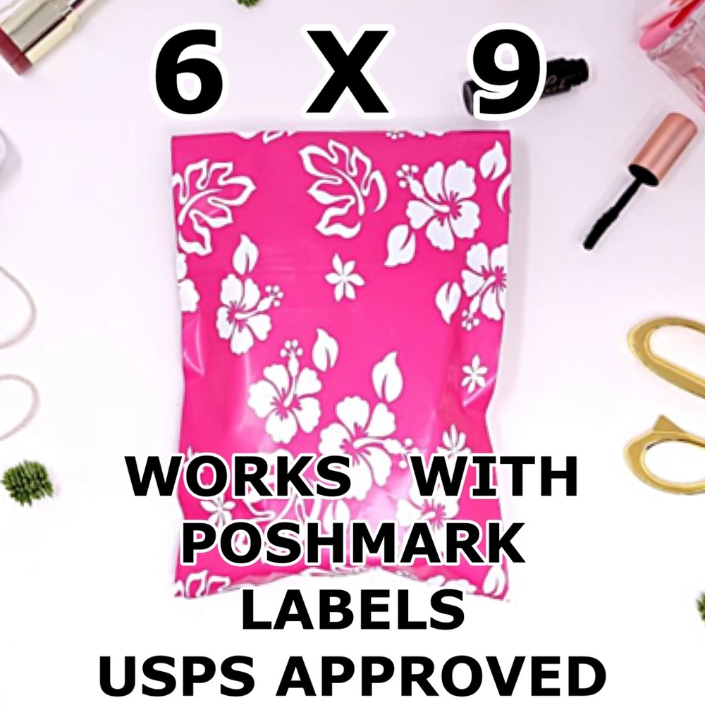 25 6X9 Pink Hawaiian Poly Mailers PRICE IS FIRM WEEKEND SALE - Picture 3 of 5